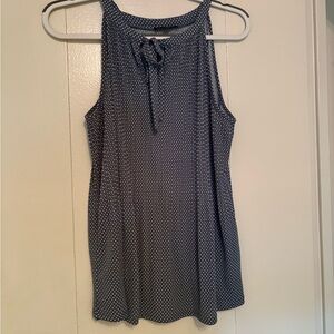 Adrianna Papell Navy Polka Dot Blouse